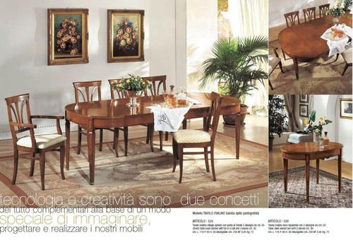 Tavolo ovalino noce legno - tavolo,